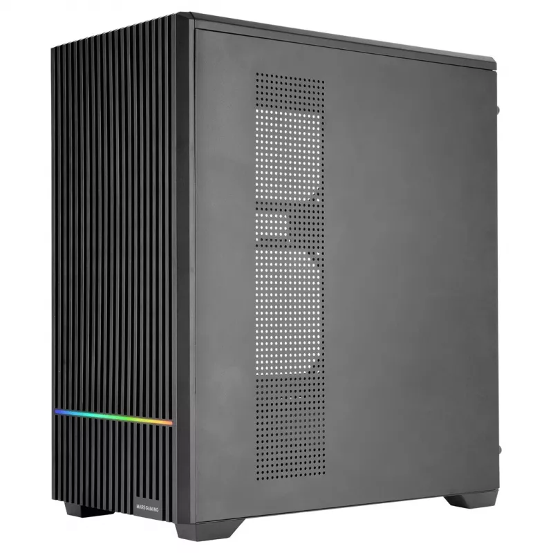 TACENS MARS MC-QUANTUM Mid-Tower ATX korpusas su 3x120mm FDB ventiliatoriais + 1x120mm ARGB ventiliatoriumi, USB-C, grūdintu stiklu, juodas