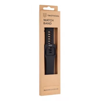 Taktinė Apple Watch 42mm / 44mm silikoninė apyrankė su sagtimi juoda