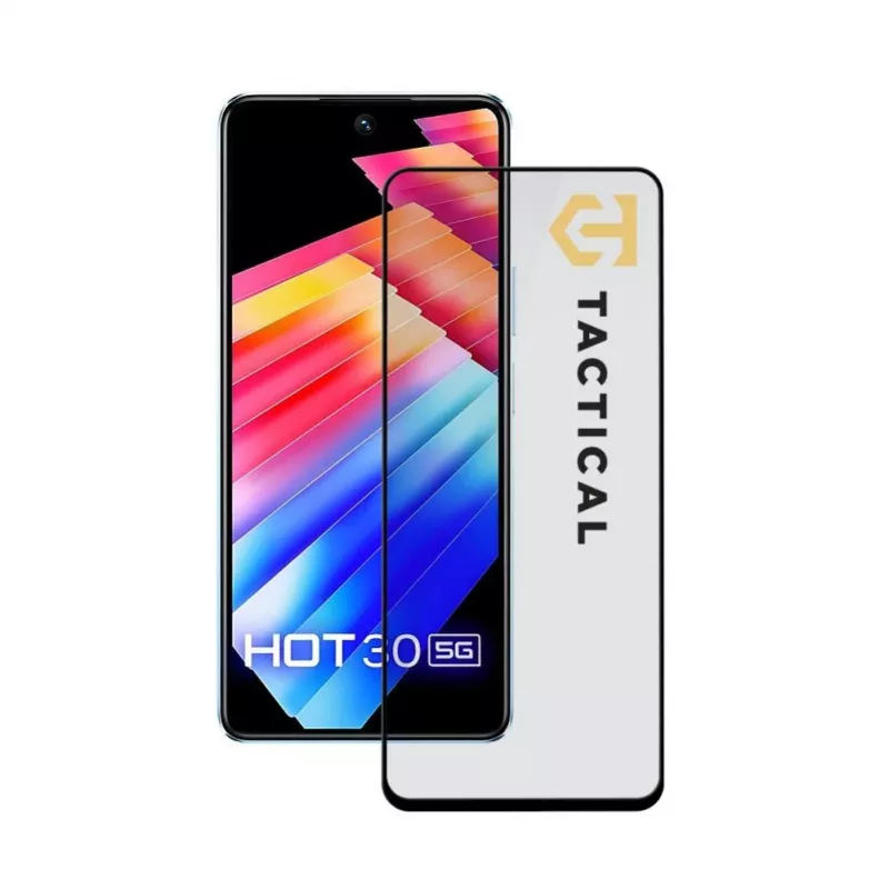 Tactical Glass Shield 5D, skirtas Infinix Hot 30 5G, juodas