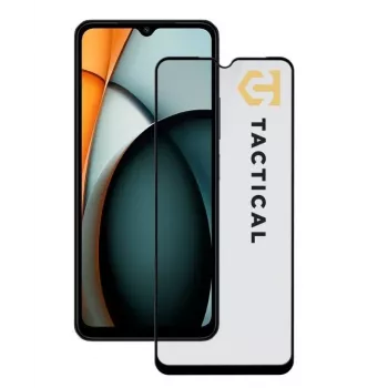 Tactical Xiaomi Redmi A3 2024 Glass Shield 5D juodos spalvos ekrano apsauginis stiklas