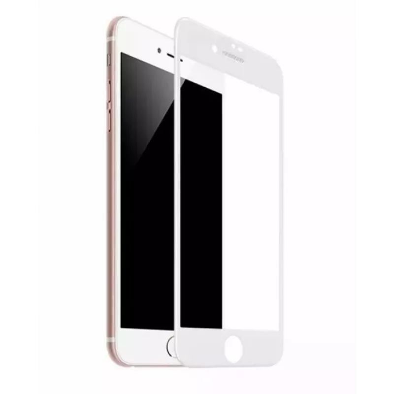 TakeMe HARD Ceramic Full Surface Screen Protector Glass, skirta iPhone SE (2020) / 7 / 8 - balta