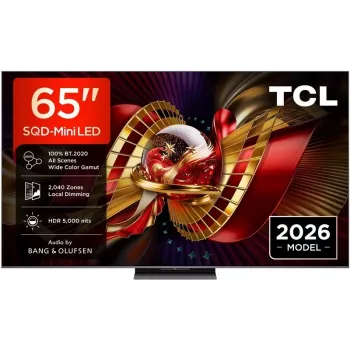 TCL 65C8L 65 colių 4K Ultra HD Mini LED QLED išmanusis televizorius su Google TV, Dolby Vision IQ, 144Hz VRR, Onkyo 2.1 garsu
