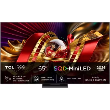TCL 65C8L 65 colių 4K Ultra HD Mini LED QLED išmanusis televizorius su Google TV, Dolby Vision IQ, 144Hz VRR, Onkyo 2.1 garsu