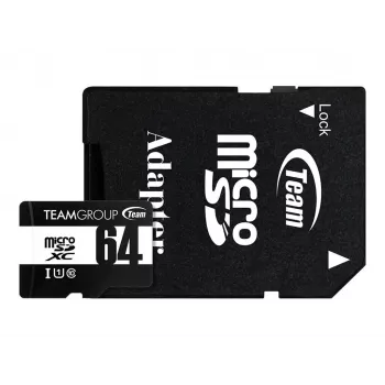 Team Group GO Card microSDXC 64 GB Class 10 UHS-I U1 su SD adapteriu