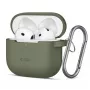 Tech-Protect Apple AirPods 4 Silikoninis Dėklas su Kabliuku Alyvuogių Žalia