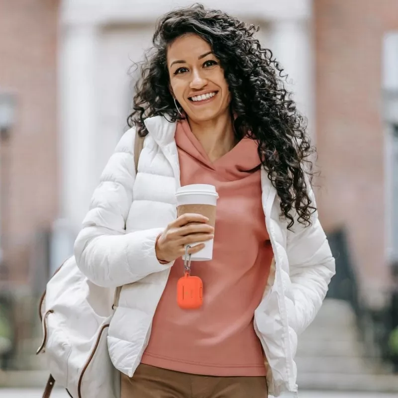 Tech-Protect Apple AirPods Pro 1 / 2 Silikoninis Dėklas su Kabliuku Žalias