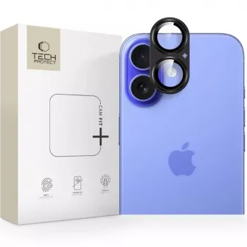 Tech-Protect Apple iPhone 15 Pro / 15 Pro Max CamFull Fit+ fotoaparato objektyvo apsauga, juoda