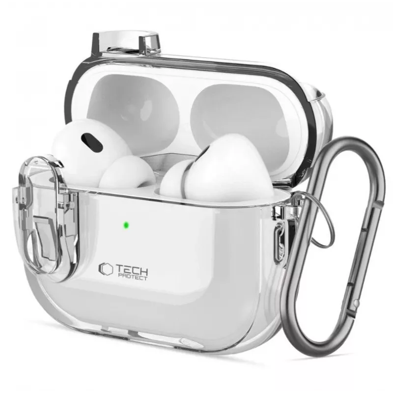 Tech-Protect Apple Slim Hook Case for AirPods Pro 1/2 - Transparent
