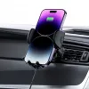 Tech-Protect CM15W-V1 Universal Car Phone Holder with 15W Qi Wireless Charger for Dashboard and Air Vent - Black