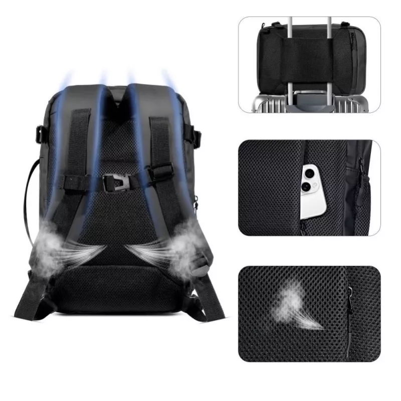 Tech-Protect Defender S50 Kuprinė, skirta Ryanair ir Wizzair, 20L, nešiojamam kompiuteriui - Juoda