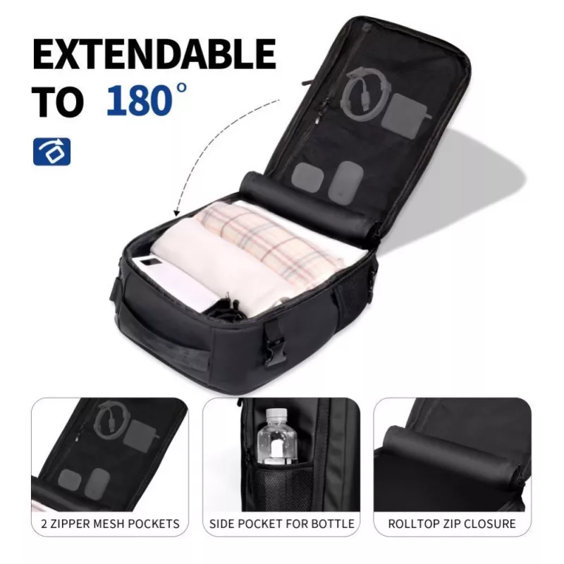 Tech-Protect Defender S50 Kuprinė, skirta Ryanair ir Wizzair, 20L, nešiojamam kompiuteriui - Juoda