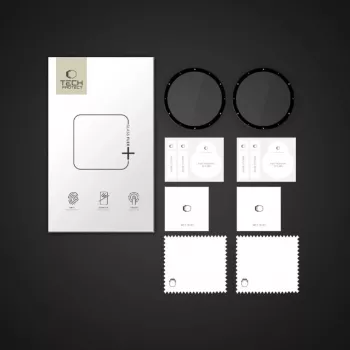 Tech-Protect Glass Flex+ hibridinio stiklo ekrano apsauga, skirta Garmin Venu 3 (2 vnt., juodas rėmelis)