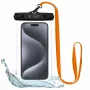 Tech-Protect Magmat Hybrid Case, skirta Apple iPhone 15 Pro Max, juoda/oranžinė, suderinama su MagSafe