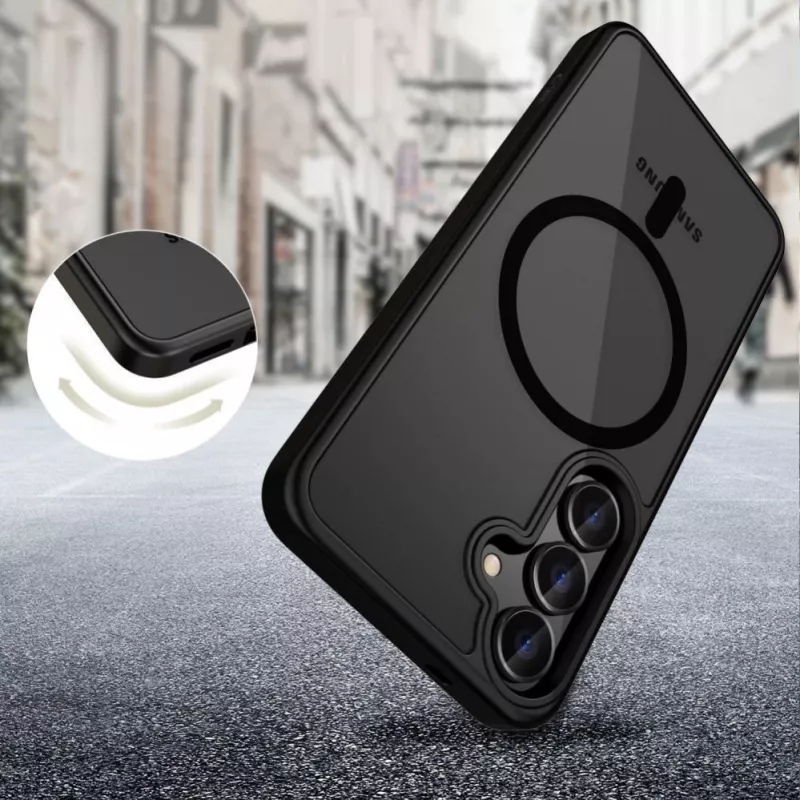 Tech-Protect MagMat MagSafe dėklas, skirtas Nothing Phone 3 - juodas ir skaidrus