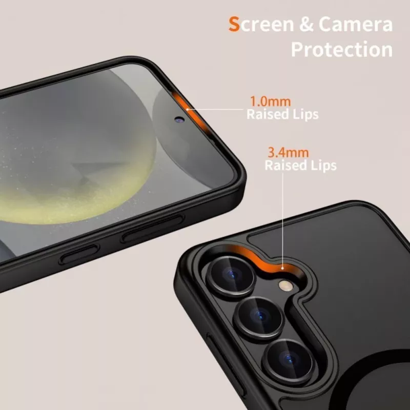 Tech-Protect MagMat MagSafe dėklas, skirtas Nothing Phone 3 - juodas ir skaidrus