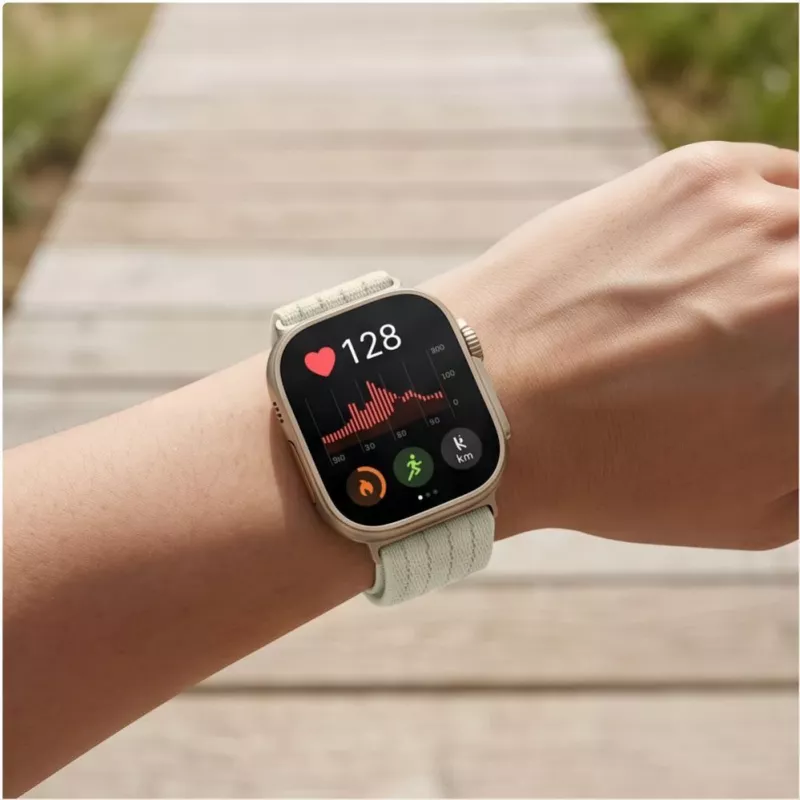 Tech-Protect nailono dirželis, skirtas Huawei Watch Fit 3 / 4 / 4 Pro / 5 / 5 Pro - baltas