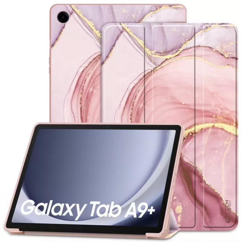 Tech-Protect Samsung Galaxy Tab A9 Plus 11 X210 / X215 / X216 SmartCase Pink Marble