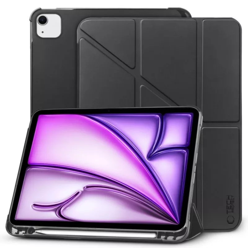 Tech-Protect SC Pen Origami Case, skirta iPad Air 13 colių 2024 - juoda