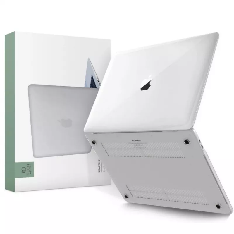 Tech-Protect SmartShell Case, skirta MacBook Pro 14 inch M1 / M2 / M3 2021-2023 - Skaidrus