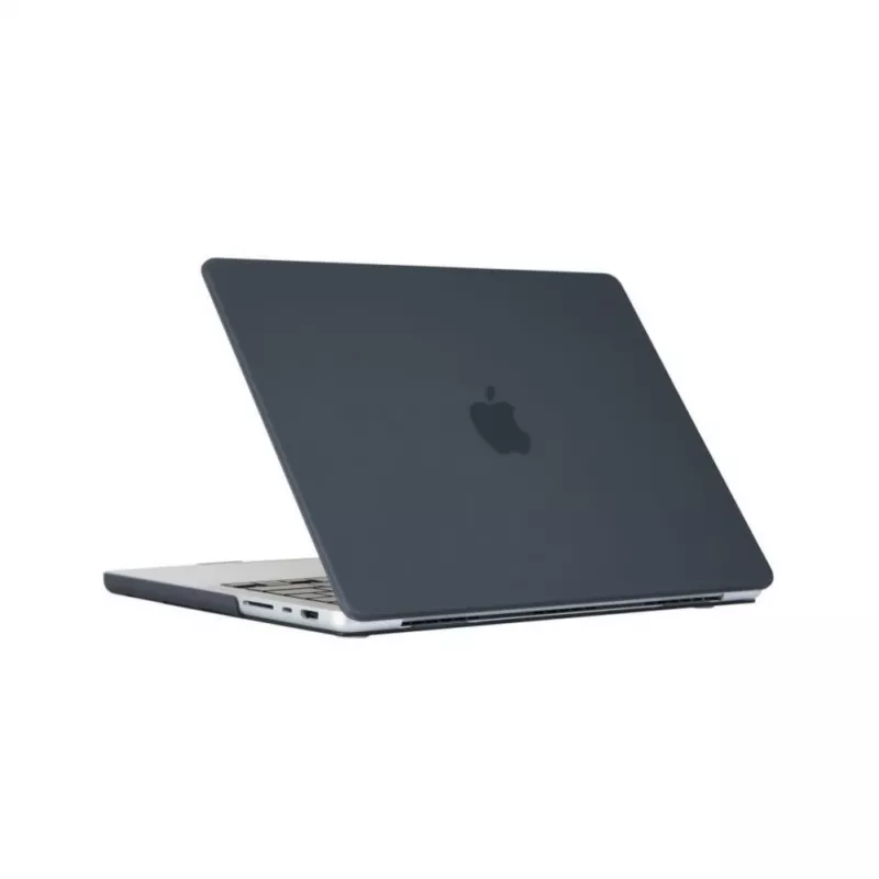 Tech-Protect Smartshell Hard Shell Case, skirta MacBook Pro 14 M1/M2/M3/M4/M5 2021-2025, juoda matinė