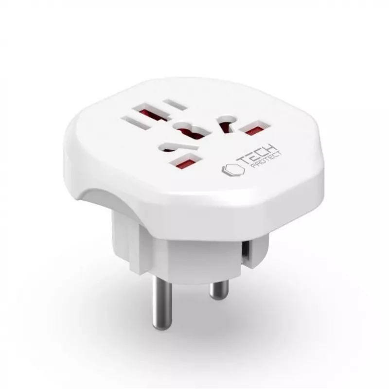 Tech-Protect Universal WL-09 Universalus kelioninis adapteris iš ES baltas