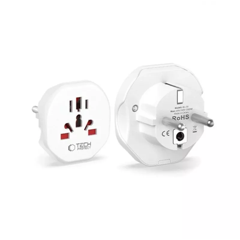 Tech-Protect Universal WL-09 Universalus kelioninis adapteris iš ES baltas