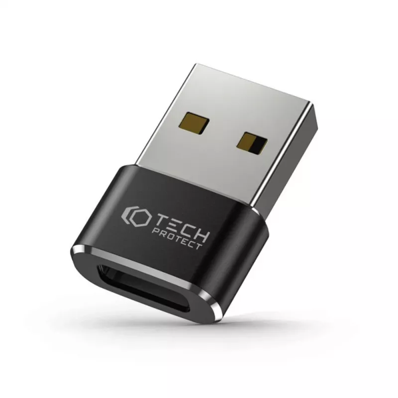 Tech-Protect USB-A (vyriškas) į USB-C (moterišką) adapteris - USB 3.0, 5 Gbps, Space Grey