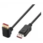 Techly DisplayPort 1.4 kabelis M/M 4K@120Hz 1m juodas vienos pusės kampuotas ICOC-DSP-A14-010NT9