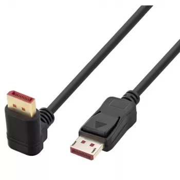 Techly DisplayPort 1.4 kabelis M/M 4K@120Hz 2m juodas vienos pusės kampuotas ICOC-DSP-A14-020NT9