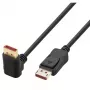 Techly DisplayPort 1.4 kabelis M/M 4K@120Hz 2m juodas vienos pusės kampuotas ICOC-DSP-A14-020NT9