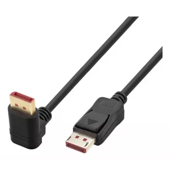 Techly DisplayPort 1.4 kabelis M/M 4K@120Hz 3m juodas vienos pusės kampuotas ICOC-DSP-A14-030NT9