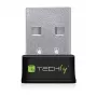 Techly I-WL-USB-600TY Mini WiFi USB adapteris dviejų dažnių MU-MIMO 2dBi 600Mbps juodas