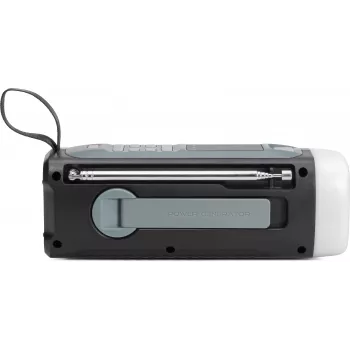 TechniSat nešiojamas avarinis radijas su DAB+/FM, Bluetooth, saulės baterija, rankine dinamika, power bank funkcija, LED žibintuvėliu, juodas (0000/2933)