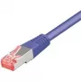 TECLINE Cat 6 S-STP (PIMF) tinklo kabelis, RJ45, violetinės spalvos, 25 m, plonas apsauginis gnybtas 71525V