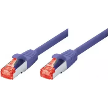 TECLINE Cat 6 S-STP PIMF tinklo kabelis, violetinės spalvos, 0,5 m, plonas apsauginis lankstas 71500V