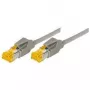 TECLINE Cat 6a S/FTP tinklo kabelis, PiMF, 50 m, pilkas, LSZH, 10 Gbit/s, Hirose TM31 jungtys, Draka kabelis 72250