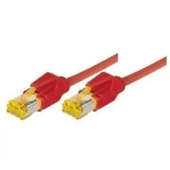 TECLINE Cat 6a S/FTP tinklo kabelis, raudonas, 0,5 m, LSZH, Hirose TM31, 10 Gbps 72200R