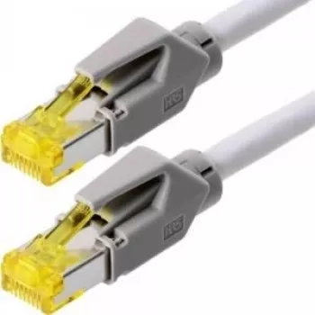 TECLINE Dätwyler Cat 6a S/FTP PiMF tinklo kabelis, pilkas, 3,0 m, LSZH, Hirose TM31, 1200 MHz, UniNet 7702 (78003)