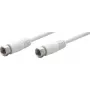 TECLINE Wentronic Goobay SAT jungties kabelis, 100% ekranuotas, baltas, 7,5 m - F kištukas į F kištuką (50740)