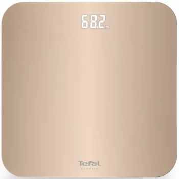 Tefal Classic PP1900V0 elektroninės asmeninės svarstyklės – kvadratinės, smėlio spalvos, 160 kg, grūdinto stiklo platforma, įsijungimas užlipus