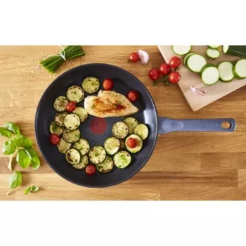 Tefal Daily Cook G7300455 24 cm keptuvė, nerūdijantis plienas, Titanium 2X nelipni danga, Thermo-Signal, tinka visoms kaitlentėms