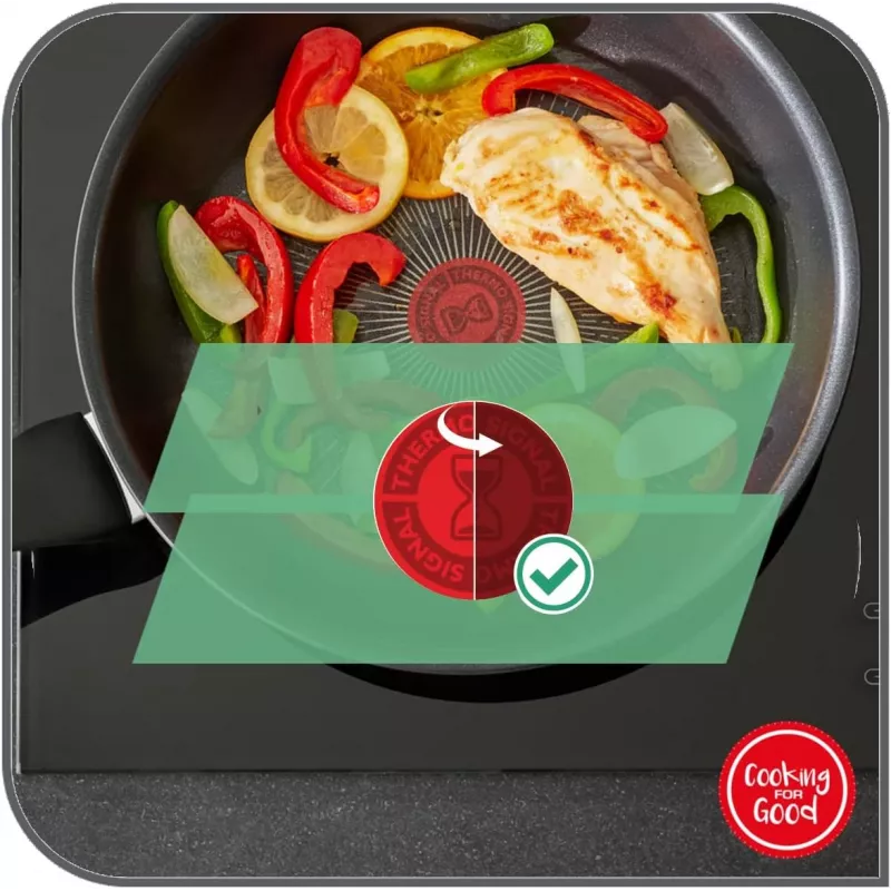 Tefal Duetto+ keptuvė 28 cm, nerūdijantis plienas, titano nelipni danga, indukcinė - G7320634