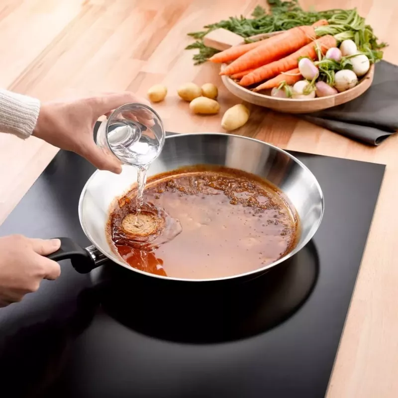 Tefal Duetto On 20 cm nerūdijančio plieno keptuvė su titano nelipnia danga ir Thermo-Signal