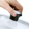 Tefal stiklinis dangtis Ø30cm – grūdinto stiklo dangtis su garų išleidimo anga, nerūdijančio plieno apvadu, tinka plauti indaplovėje