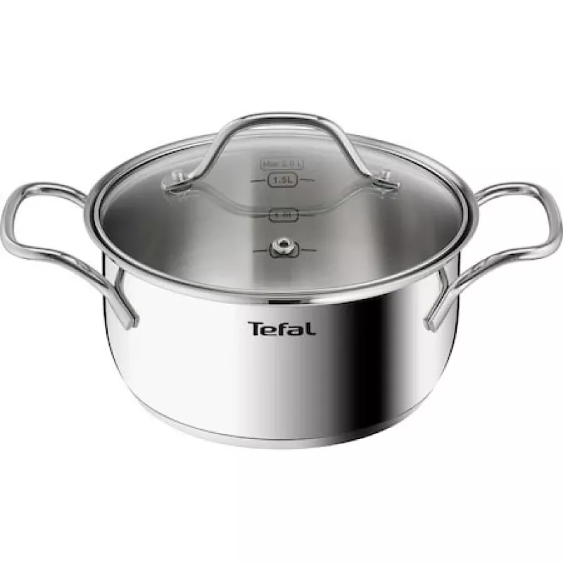 Tefal Intuition B864SA74 nerūdijančio plieno puodų rinkinys, 10 vienetų, tinka indukcijai, tinka orkaitei, tinka plauti indaplovėje