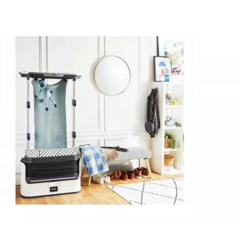 TEFAL YT4050E1 Automatinis garų spintos kabinetas, 1800 W, 2 L talpa, 3 programos, liečiamas ekranas, sulankstomas, baltas