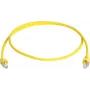 Telegärtner 100008173 CAT 5e F/UTP RJ45 tinklo kabelis, 0,5 m, geltonas, liepsnai atsparus, su apsauginiais lankstymo antgaliais