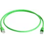 Telegärtner 100008571 RJ45 tinklo kabelis, CAT 5e F/UTP, 3,0 m, žalias, liepsnai atsparus, su apsauga nuo sulenkimų