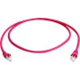 Telegärtner 100008775 RJ45 tinklo kabelis CAT 5e F/UTP 5,0 m raudonas, atsparus liepsnai, su apsaugine įvore