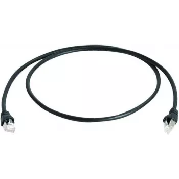 Telegärtner 100008948 CAT 5e F/UTP RJ45 tinklo kabelis, 7,5 m, juodas, atsparus liepsnai, su apsauga nuo perlenkimo